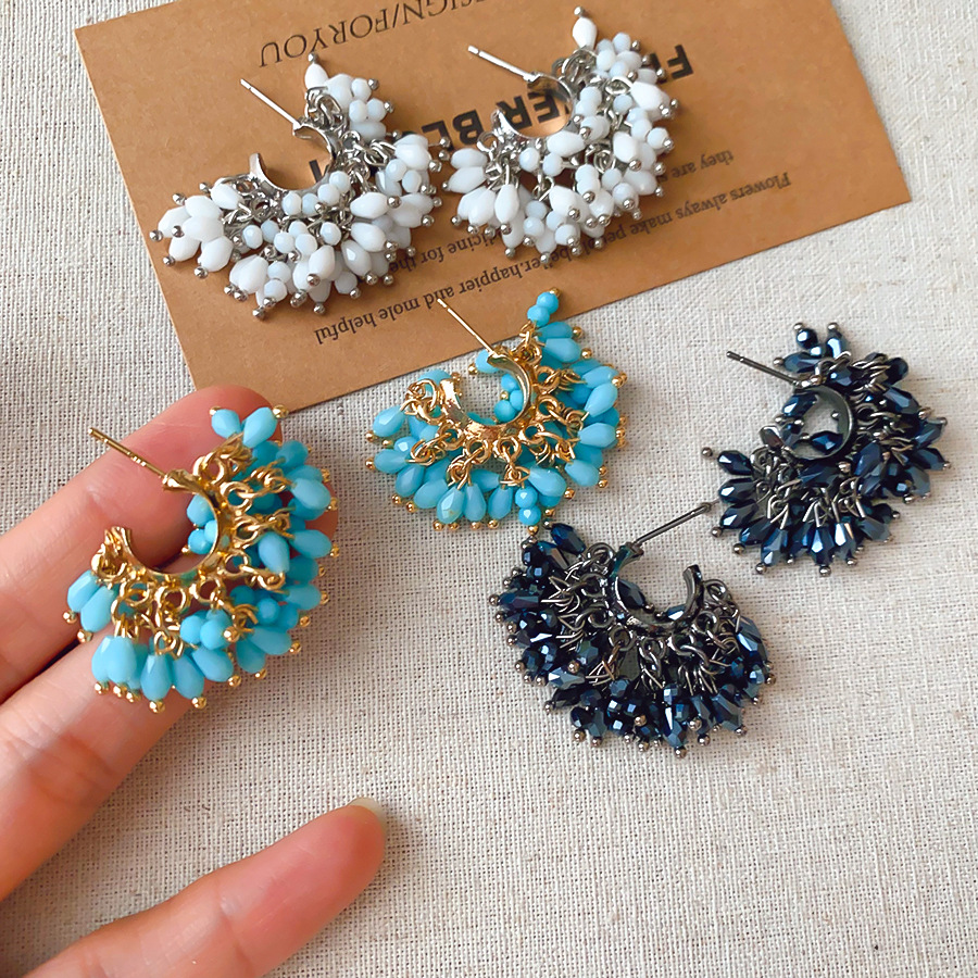 Tassel Earrings Boho - ﻿ 여성을위한 우아한 크리스탈 페르시 태슬