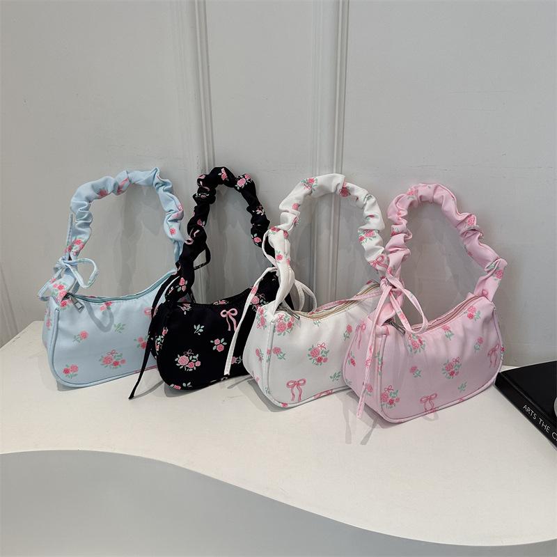 Women'S Korean Accessories - 귀여운 꽃무늬 리본 프린트가 있는 한국