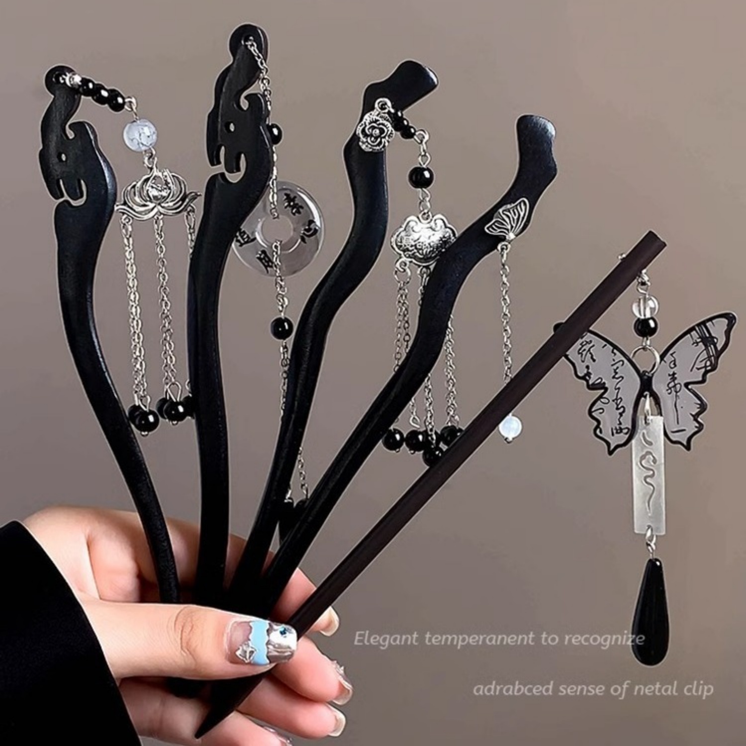 여성을위한 가벼운 고급 나무 술 머리핀 빈티지 잉크 나 - Women Accessories Shop 리뷰 및 가격