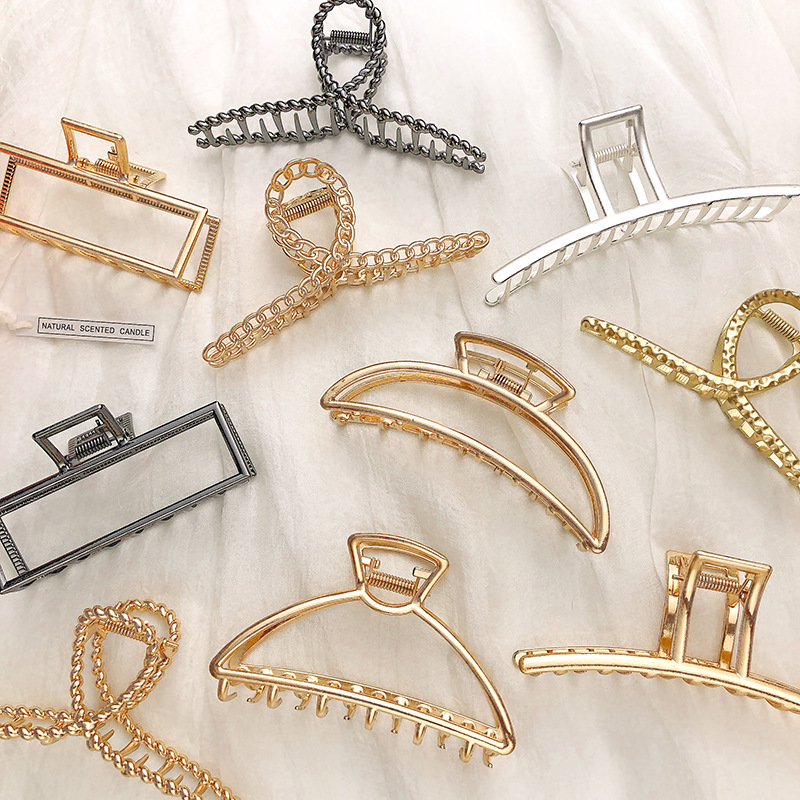 여성용 패션 금속 헤어 클로, 골드 실버 컬러, 크로스 - Women'S Korean Accessories 리뷰 및 가격