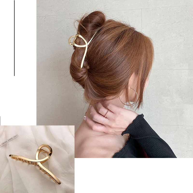 여성용 패션 금속 헤어 클로, 골드 실버 컬러, 크로스 - Women'S Korean Accessories 리뷰 및 가격