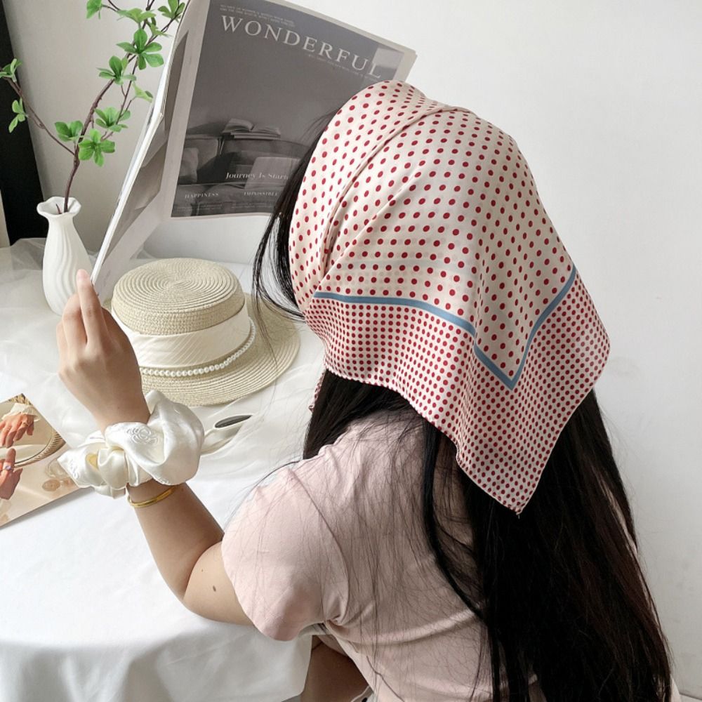 올 매치 프린트 도트 프린트 스카프 Y2K 다채로운 작 - Women'S Korean Accessories 리뷰 및 가격