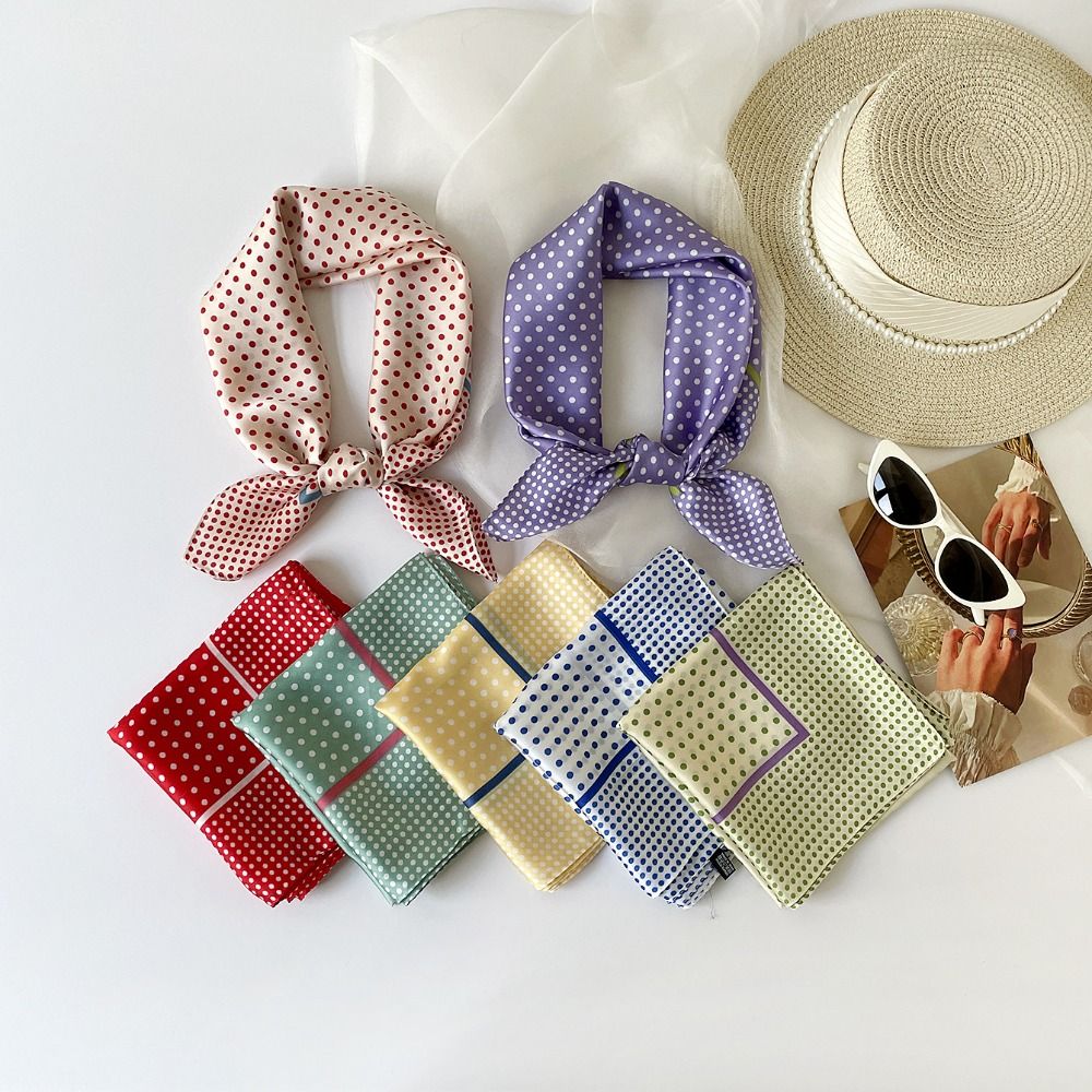 올 매치 프린트 도트 프린트 스카프 Y2K 다채로운 작 - Women'S Korean Accessories 리뷰 및 가격