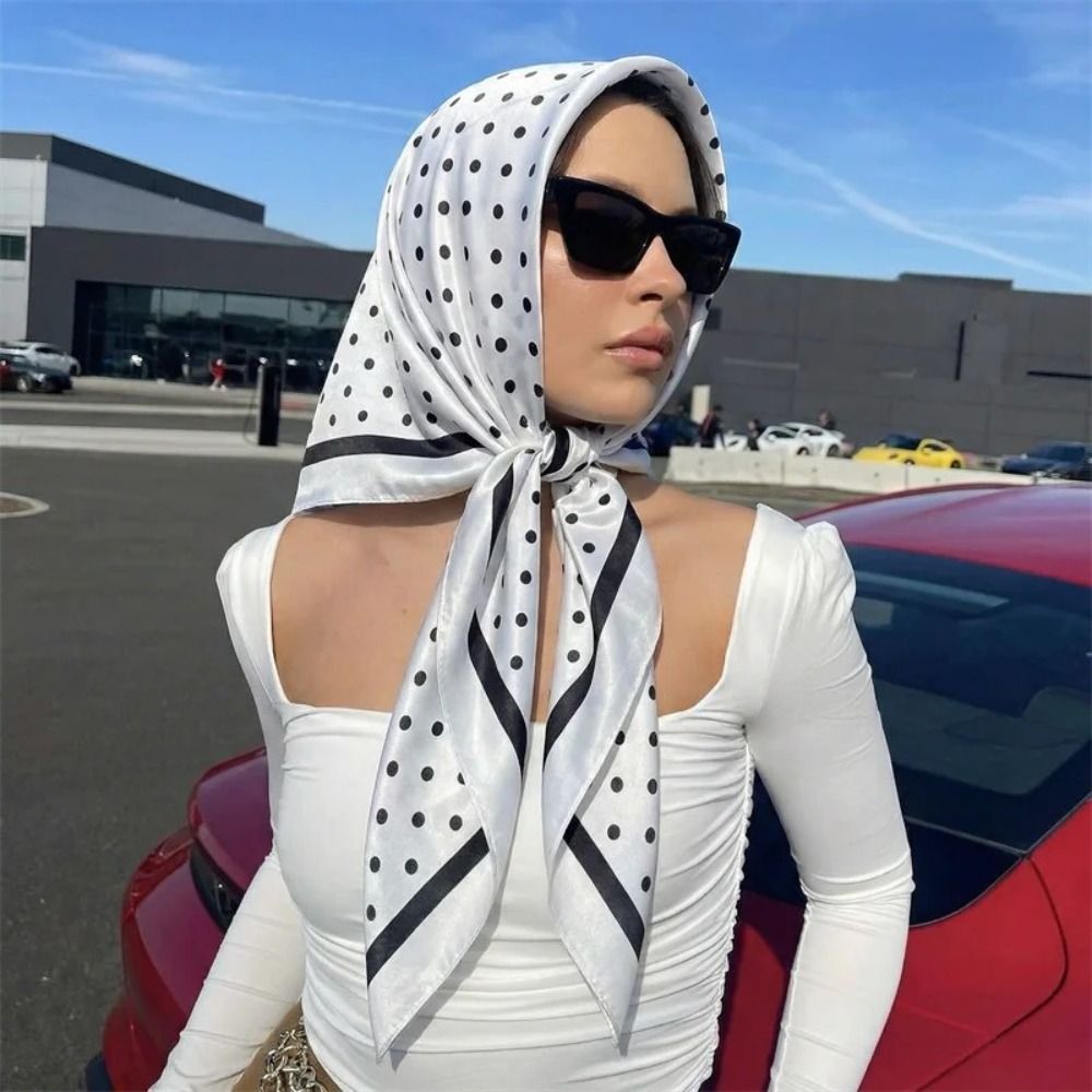 레트로 프린트 도트 무늬 스카프 기하학적 모양 스파이시 - Women'S Korean Accessories 리뷰 및 가격