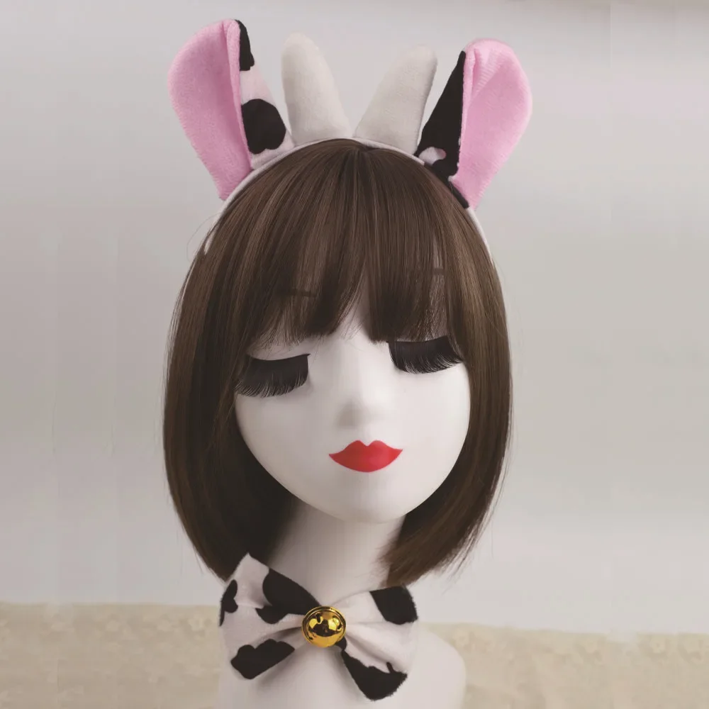 우유 젖소 의상 세트 귀 머리띠 코 꼬리 스커트 투투  - Women'S Ear Accessories 리뷰 및 가격