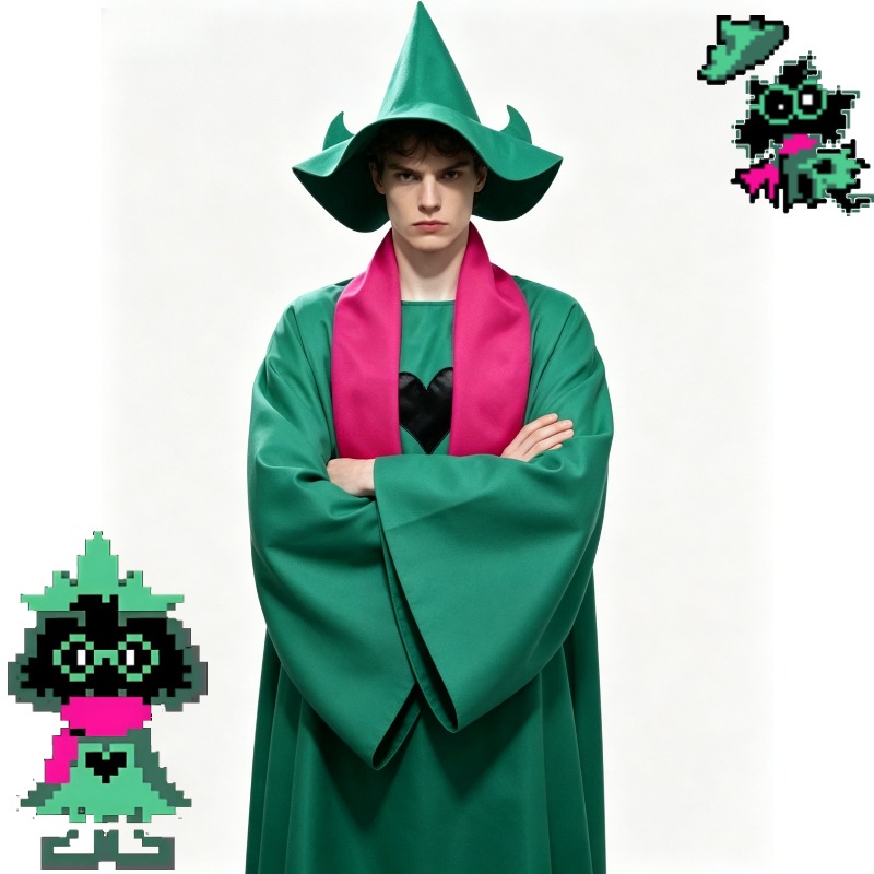 Deltarune Ralsei 코스프레 의상 녹색 망토 - Women'S Ear Accessories 리뷰 및 가격