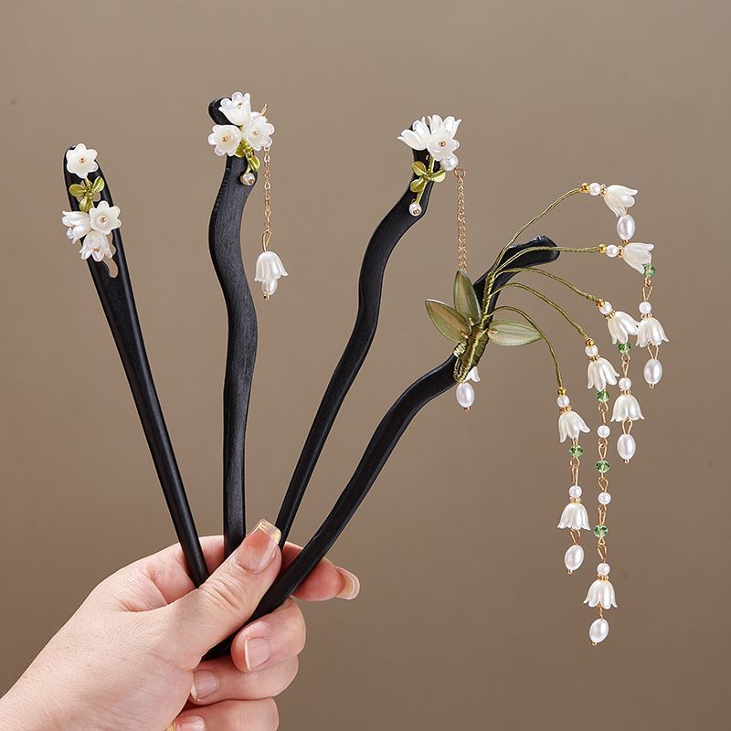 나무 꽃 머리핀 빈티지 은방울꽃 롱 태슬 헤어 스틱 여 - Women Accessories Shop 리뷰 및 가격