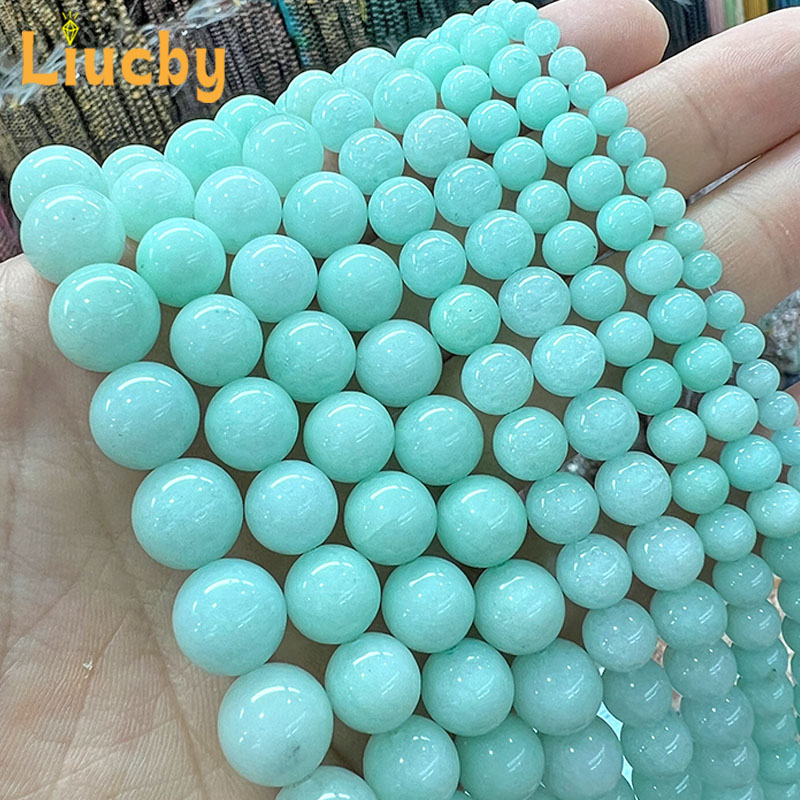 천연석 그린 아마존 크리스탈 칼세도니 옥 비즈 쥬얼리  - Women Accessories In Amazon 리뷰 및 가격