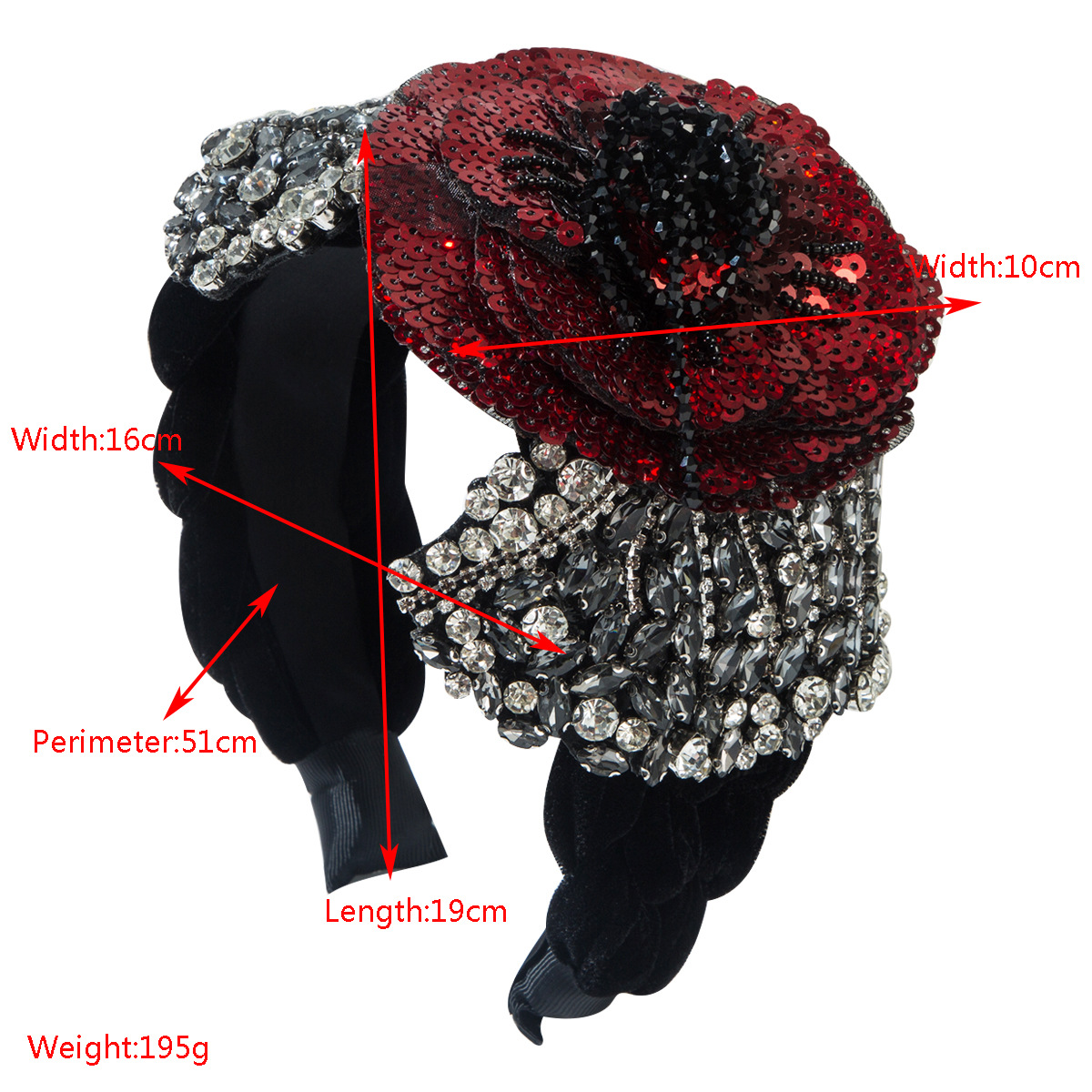 플란넬 소재 과장된 디자인의 헤어밴드, 풀 다이아몬드  - Women'S Accessories Flannels 리뷰 및 가격