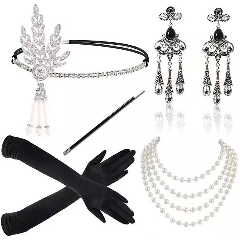 블랙 레드 화이트 숙녀 코스튬 액세서리, 1920 년대 - Women'S Accessories In The 1920S 리뷰 및 가격