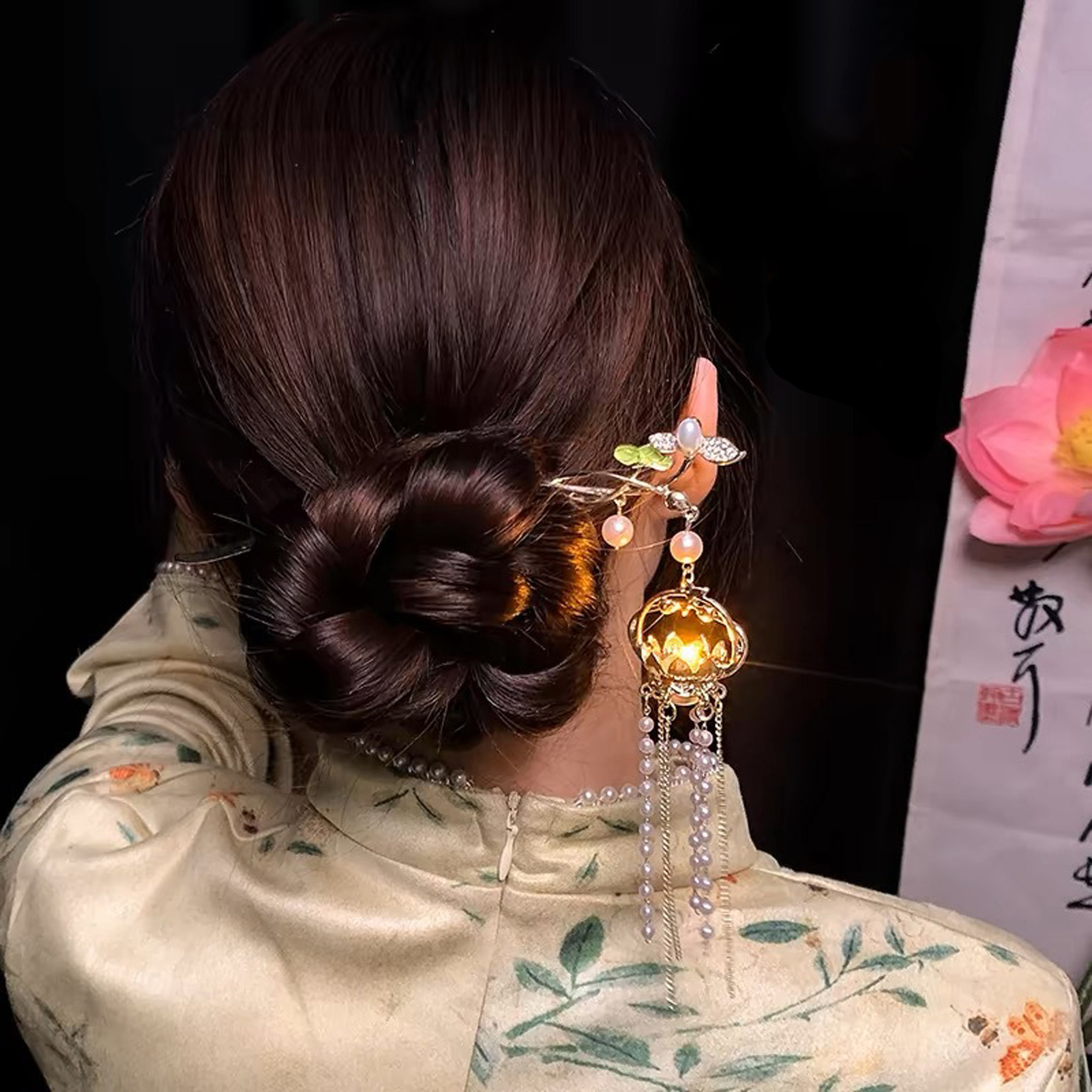 여성을위한 빛나는 꽃 머리핀 크리 에이 티브 로터스 방 - Women Accessories Shop 리뷰 및 가격