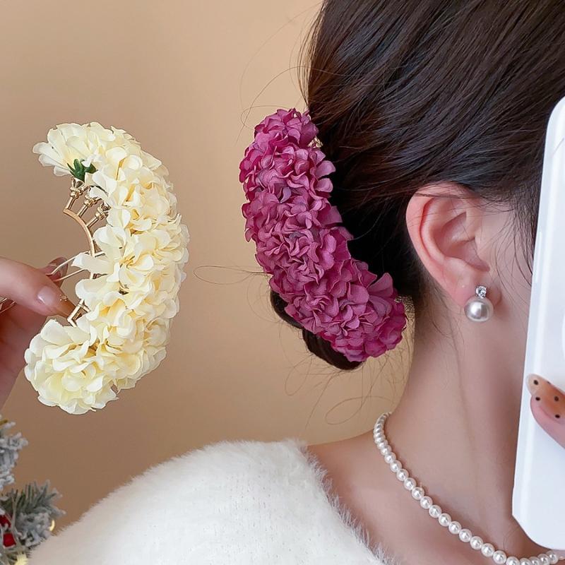 1pc 목가적 인 보라색 노란색 꽃 머리핀 여자 여자  - Women'S Yellow Accessories 리뷰 및 가격