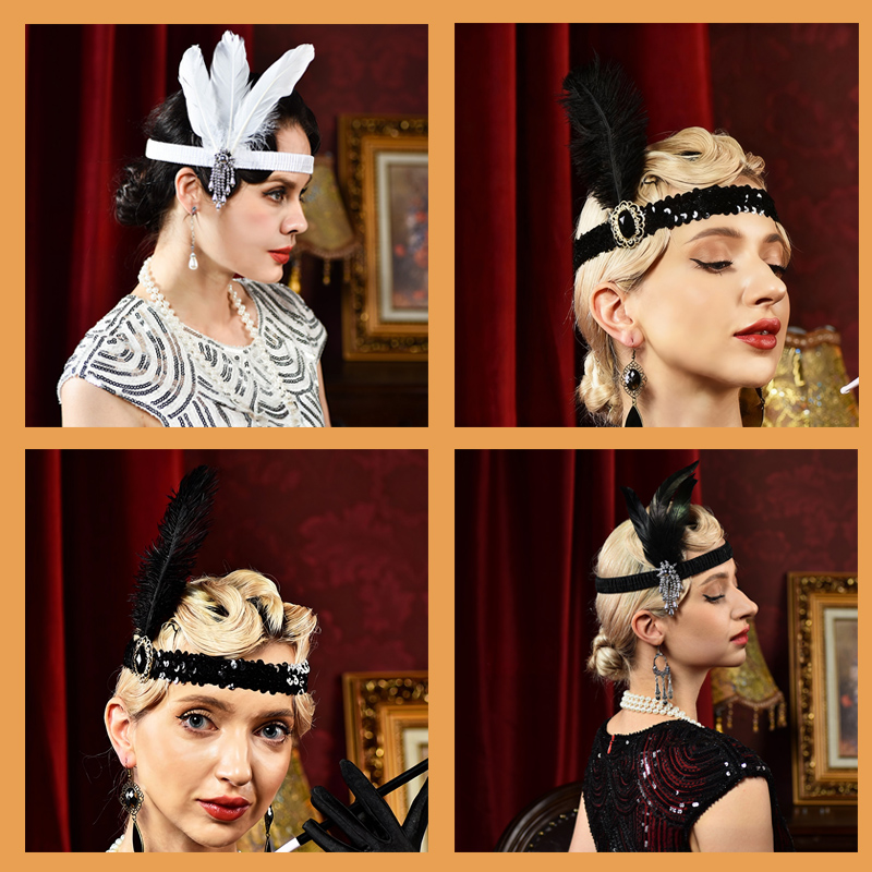 6-48PCS 1920년대 플래퍼 머리띠 개츠비 액세서 - Women'S Accessories In The 1920S 리뷰 및 가격