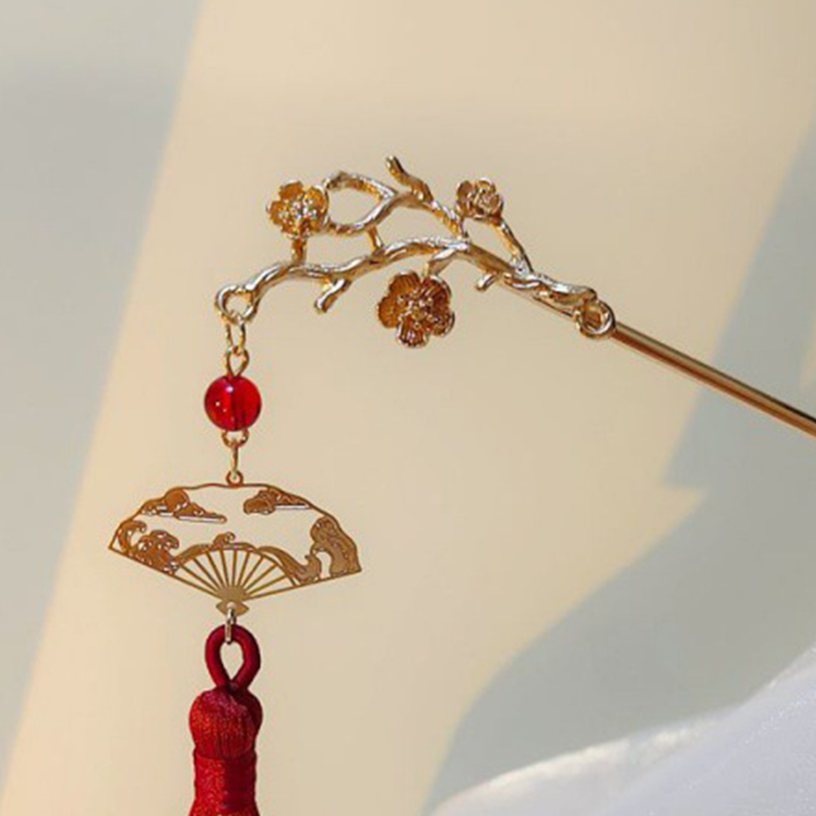 여성을위한 레트로 꽃 술 머리핀 우아한 복숭아 꽃 접는 - Women Accessories Shop 리뷰 및 가격