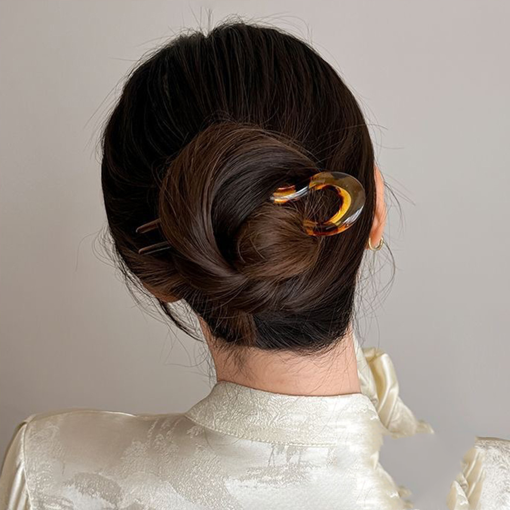 U자형 헤어 포크 패션 거북이 등껍질 아세테이트 아크릴 - Women Accessories Shop 리뷰 및 가격