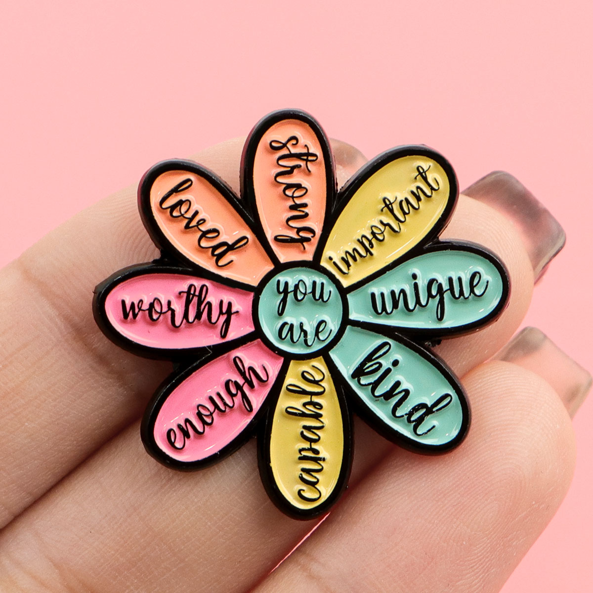 영감을 주는 인용문 브로치 여성용 꽃 에나멜 핀 금속  - Women Accessories Quotes 리뷰 및 가격