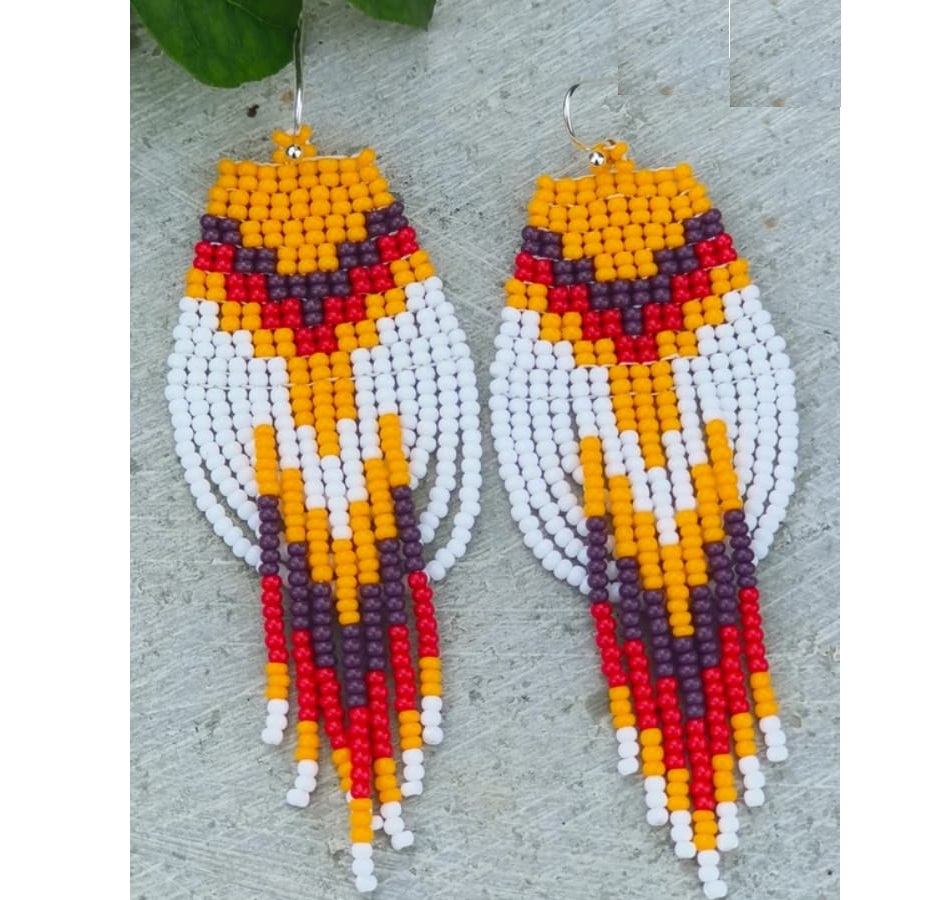 ZGMXR 쌀알 비즈 귀걸이 기하학 그라데이션 컬러 태 - Tassel Earrings Boho 리뷰 및 가격