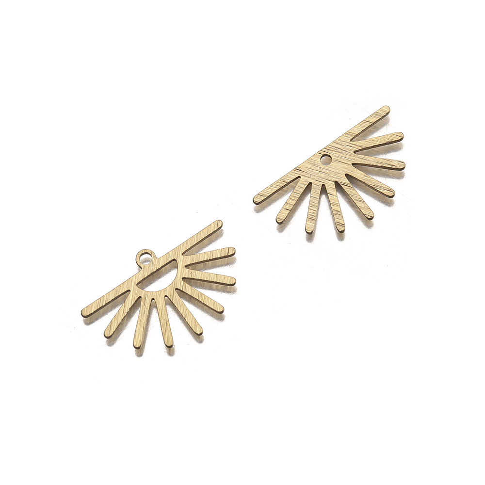 10 pcs 질감된 원시 황동 반 태양 매력 선샤인 세 - Tassel Earrings Boho 리뷰 및 가격