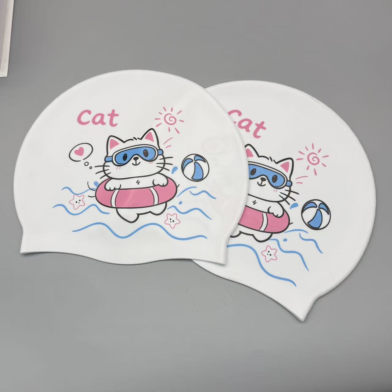 귀여운 새끼 고양이 실리콘 수영모 (여성용), 성인용  - Women'S Ear Accessories 리뷰 및 가격