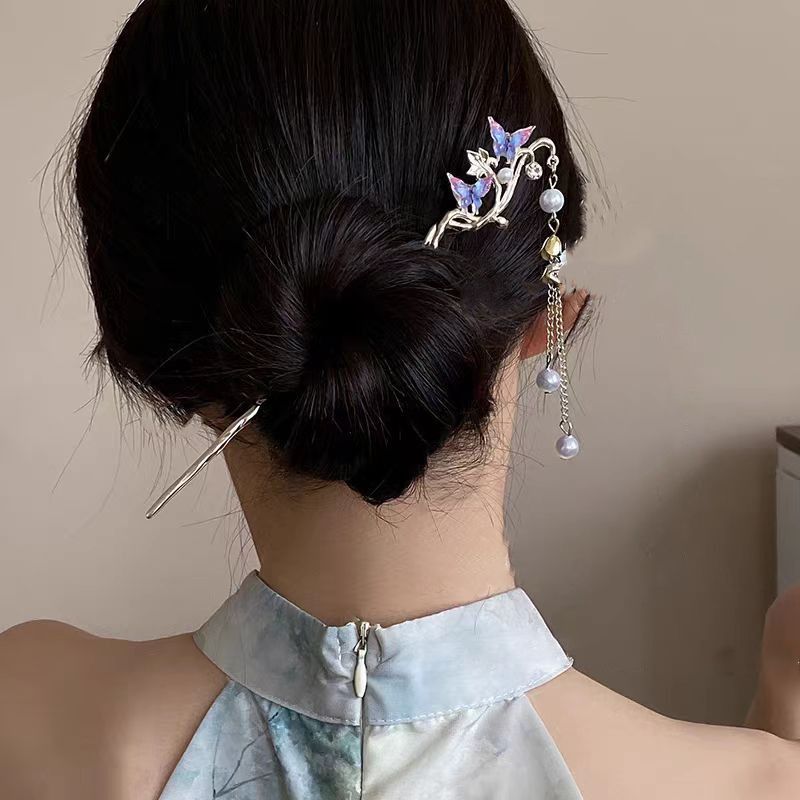 2025 여성을위한 새로운 꽃 머리핀 우아한 꽃 나비  - Women Accessories Shop 리뷰 및 가격