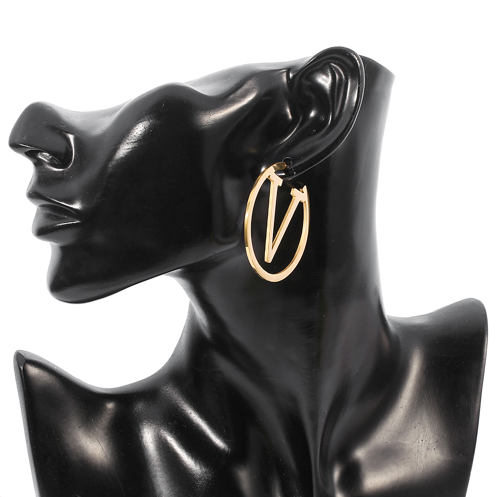 패션 미니멀리스트 속이 빈 V자 메탈 스터드 귀걸이 여 - Women'S Ear Accessories 리뷰 및 가격