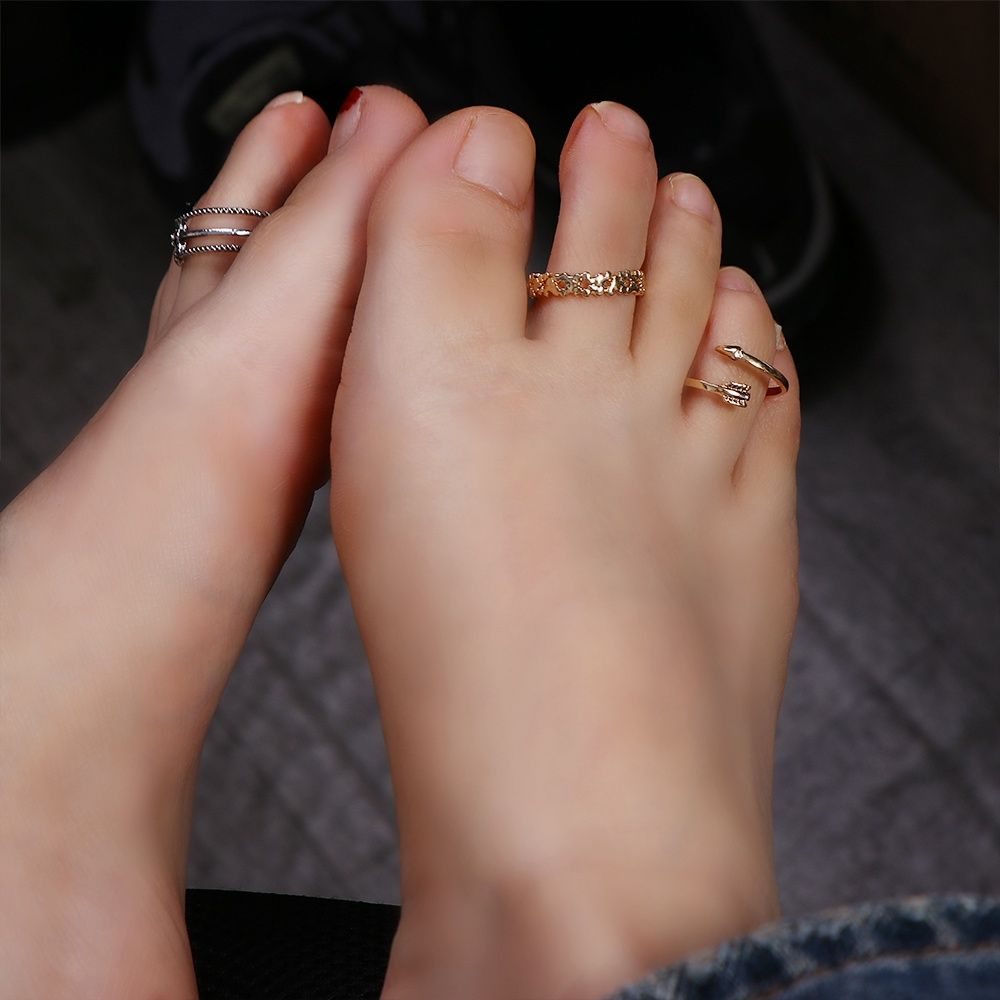 하트 모양 화이트 구리 오픈 심플 조절 가능한 발가락  - Women'S Korean Accessories 리뷰 및 가격